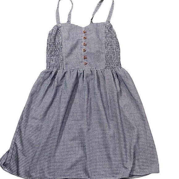 Ebby and I Gingham Checked Smocked Back Sun Dress Sz 8 140H - Picture 5 of 8